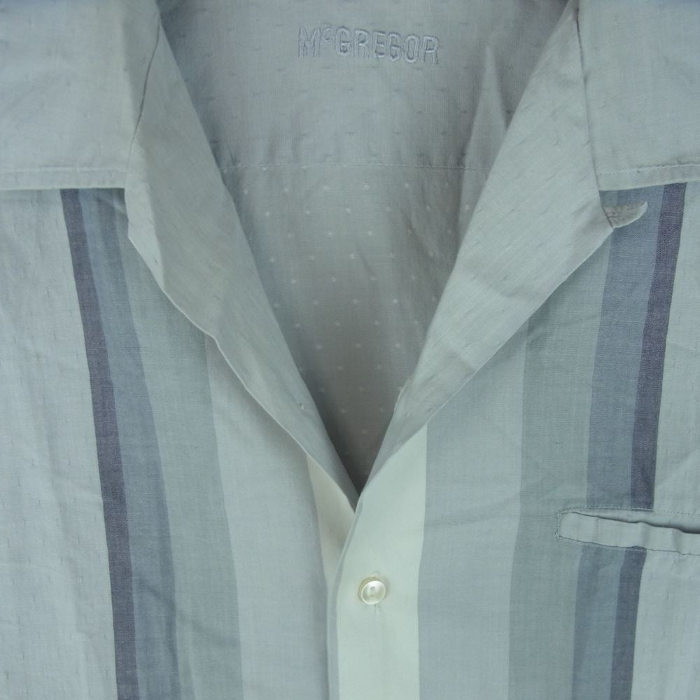 マクレガー オープンカラー 半袖 シャツ アメリカ製 グレー系 L【中古