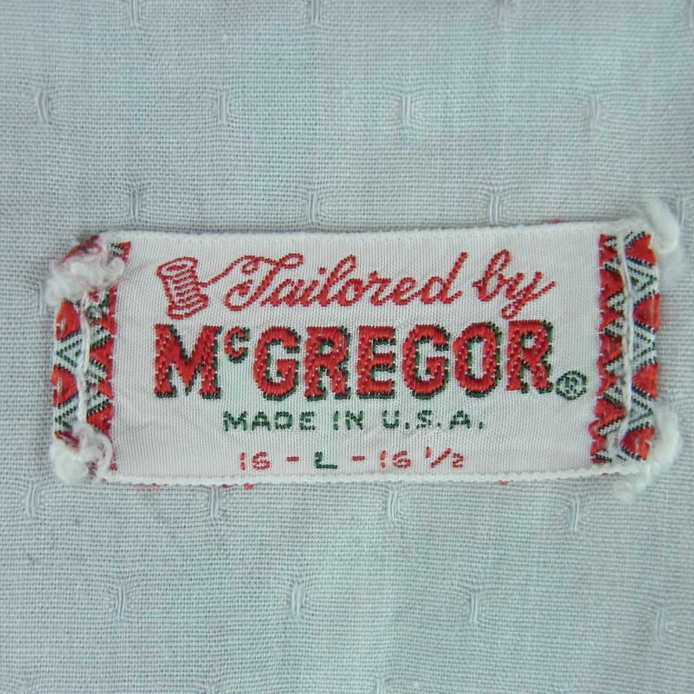 マクレガー オープンカラー 半袖 シャツ アメリカ製 グレー系 L【中古】