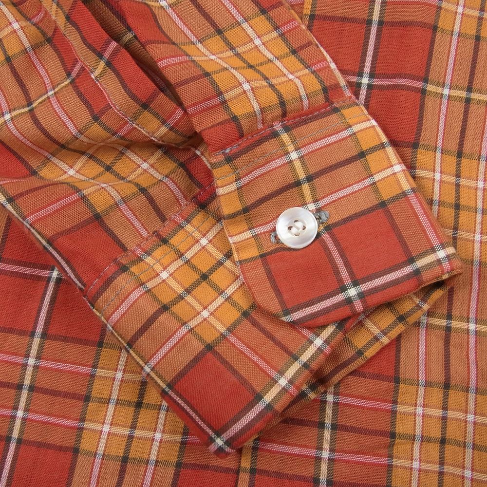 ペニーズ TOWNCRAFT タウンクラフト 長袖 チェック シャツ オレンジ系 オレンジ系 M【中古】