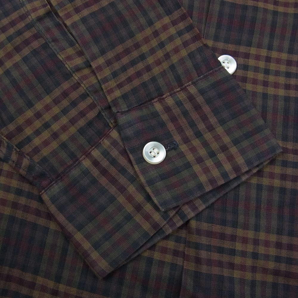 マクレガー  60s オープン カラー チェック シャツ ブラウン系 L【中古】