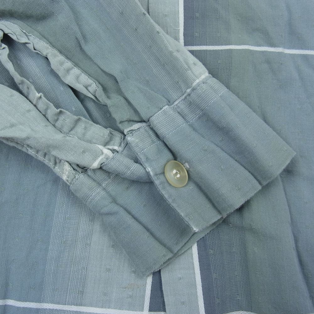 バッド バーマ 50s 60s チェック 柄 長袖 オープンカラー シャツ  グレー系 XL【中古】