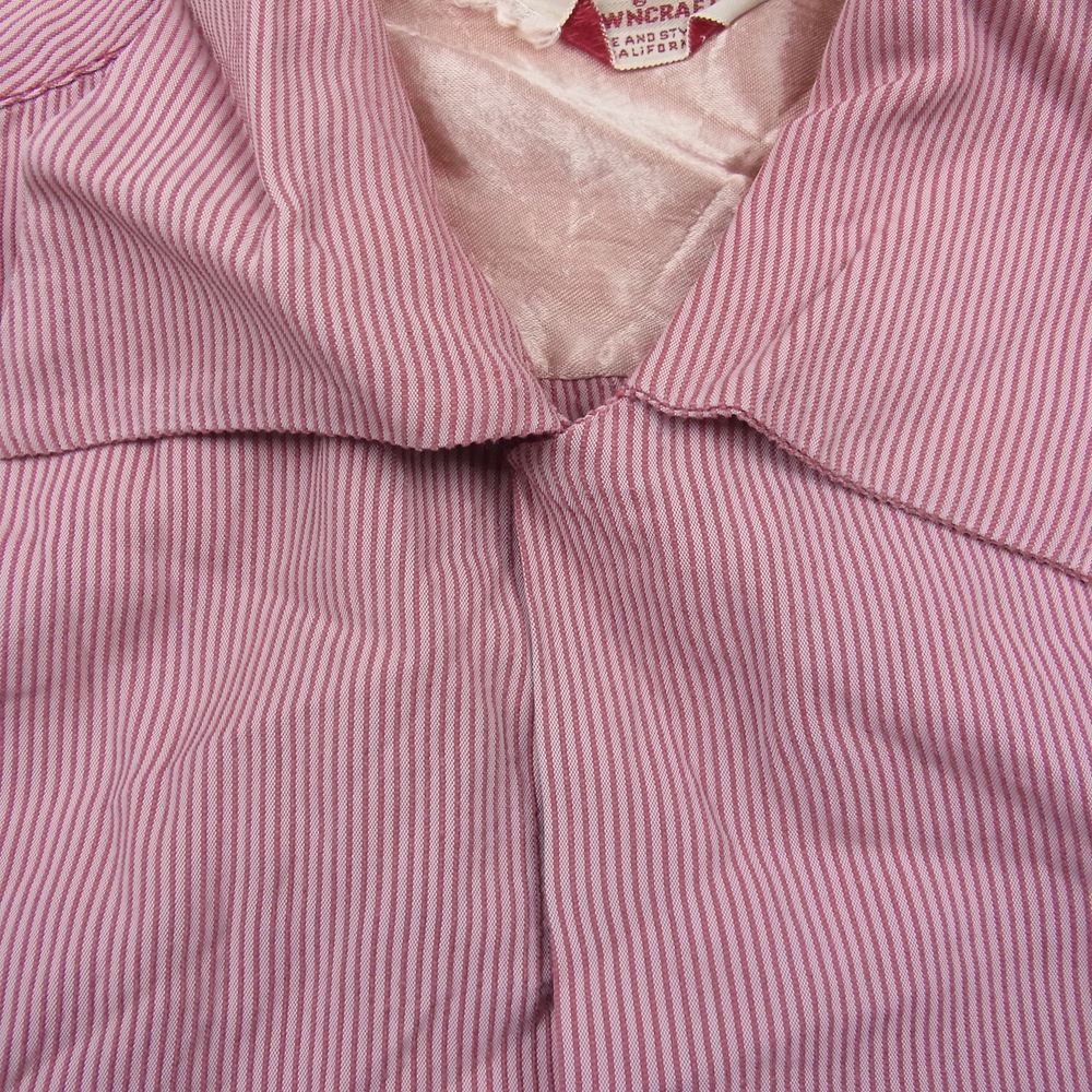 ペニーズ TOWNCRAFT タウンクラフト 長袖 ストライプ シャツ  レッド系 L【中古】