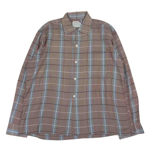 ペニーズ TOWNCRAFT タウンクラフト 長袖 チェック シャツ ブラウン系 ブラウン系 L【中古】