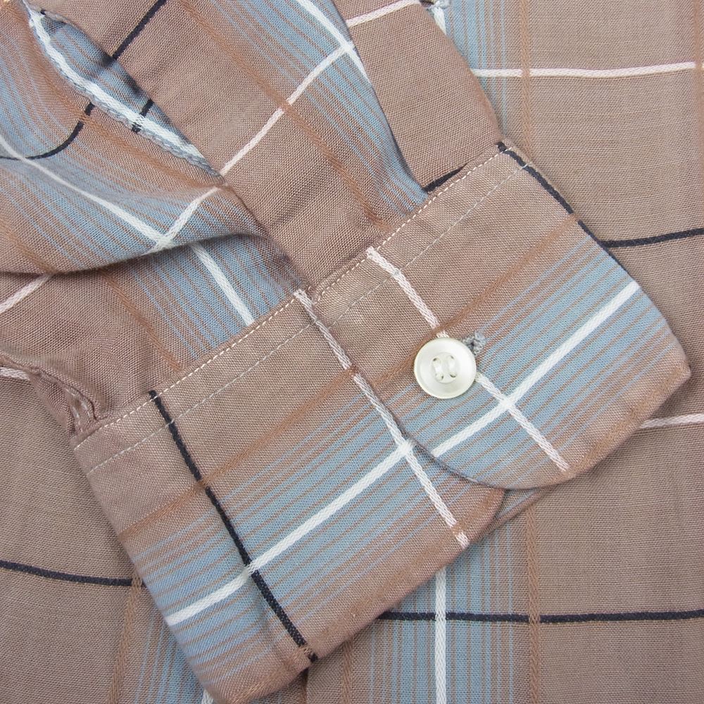 ペニーズ TOWNCRAFT タウンクラフト 長袖 チェック シャツ ブラウン系 ブラウン系 L【中古】