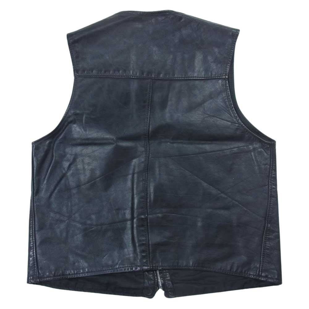 ブルックス 70s ヴィンテージ レザーベスト TALON ZIP ブラック系【中古】