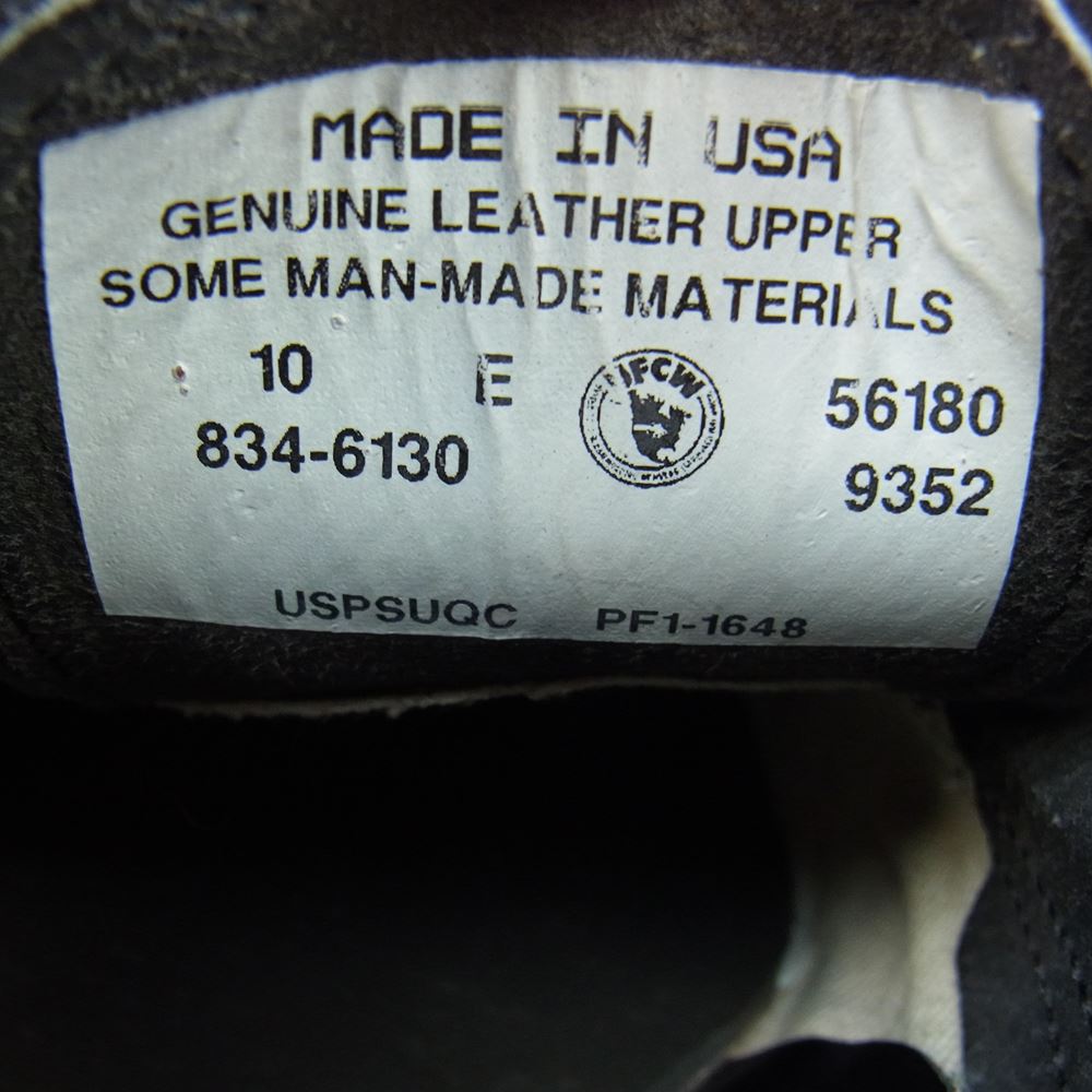 Thorogood USA製 USPS プレーントゥ ポストマン シューズ ブラック系 US10E【中古】