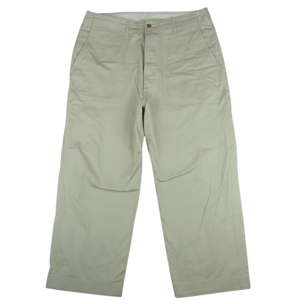 BUTCHER PRODUCTS ブッチャープロダクツ MILITARY CHINO ボタンフライ ミリタリー チノ パンツ ライトベージュ系【中古】