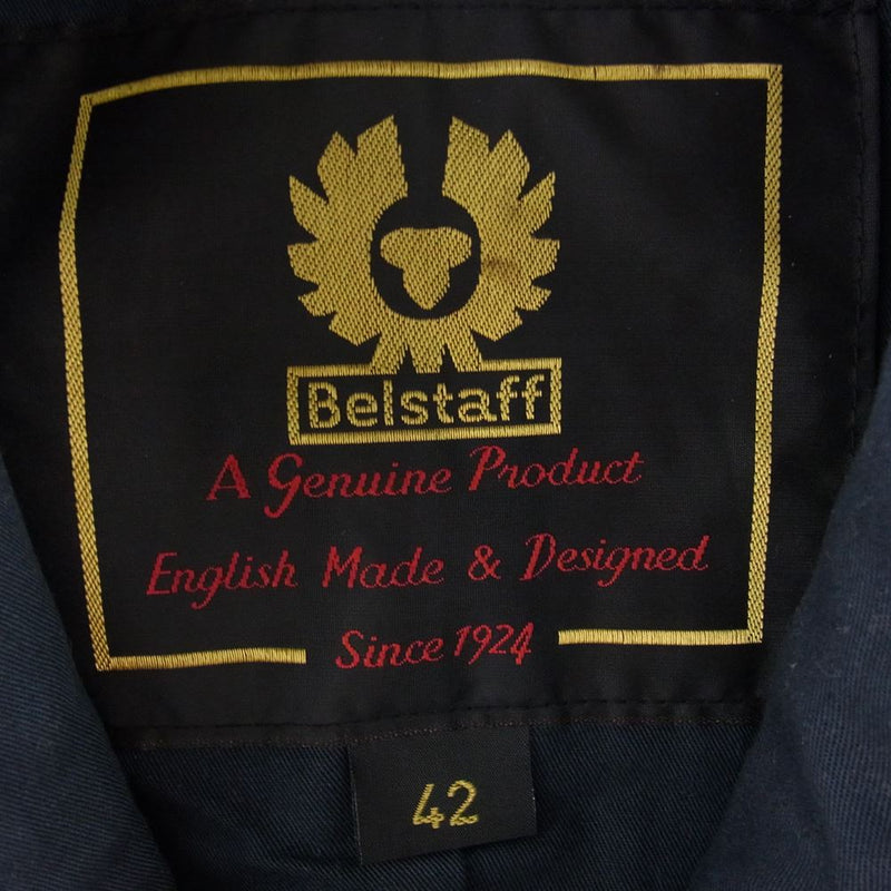 BELSTAFF ベルスタッフ イタリア製 レザー シングル ライダース ジャケット ブラック系 ブラウン系 42【中古】