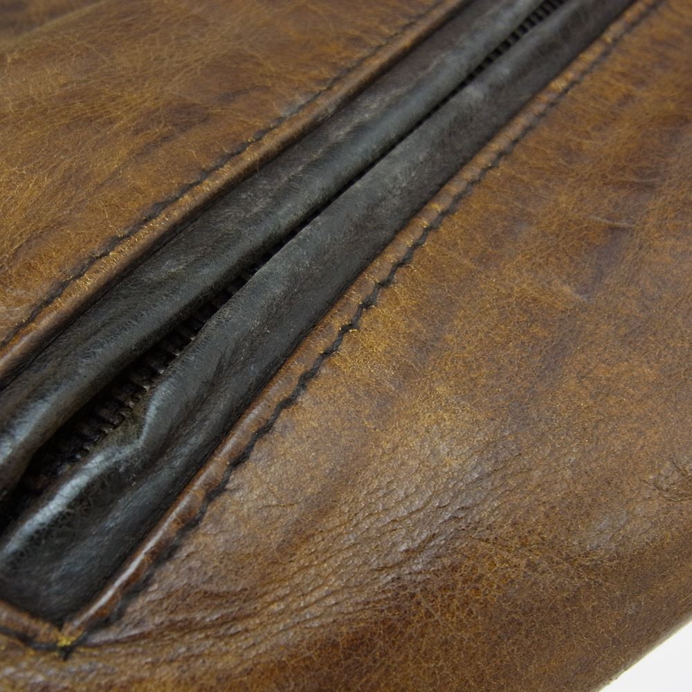 BELSTAFF ベルスタッフ イタリア製 レザー シングル ライダース ジャケット ブラック系 ブラウン系 42【中古】