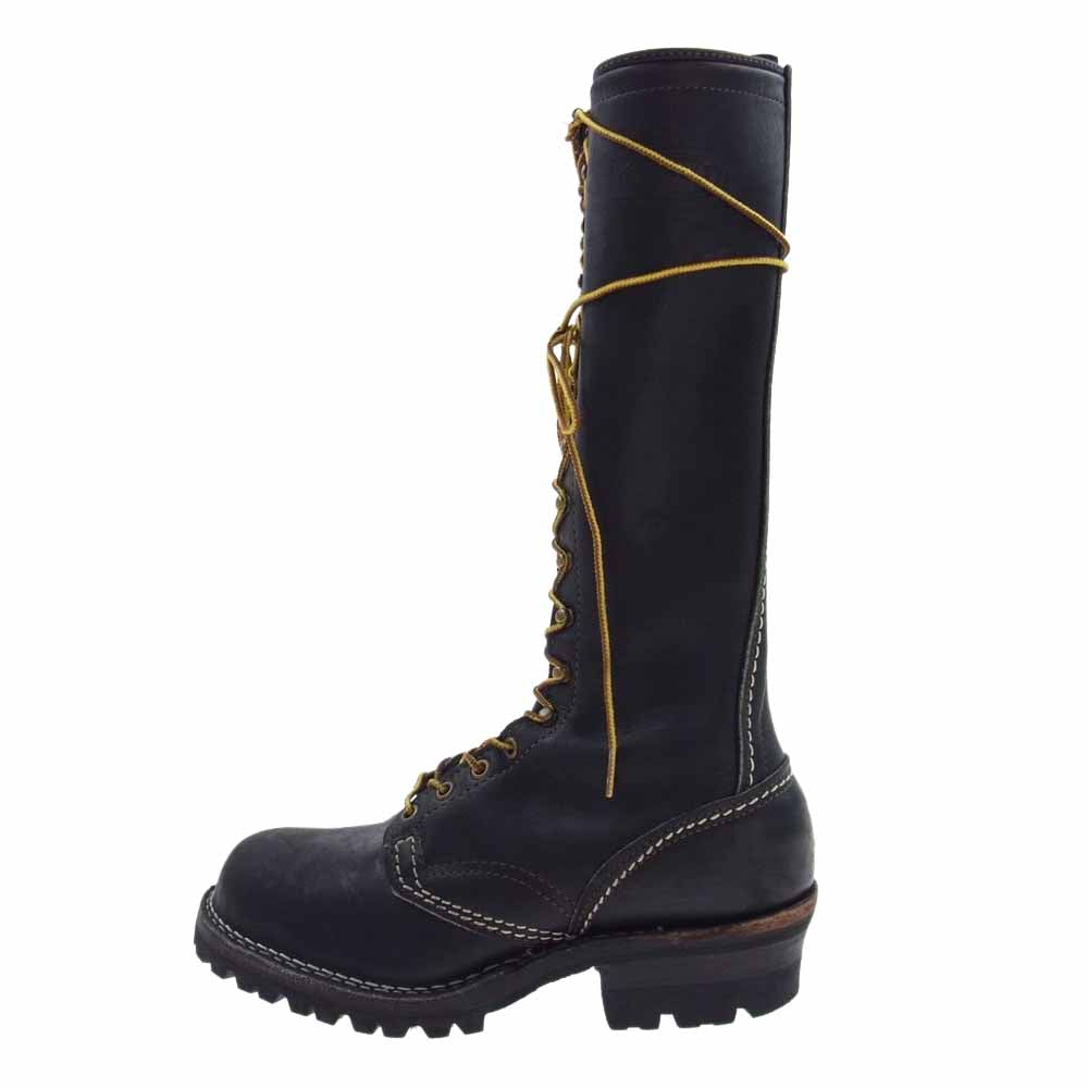 WESCO ウエスコ JOBMASTER ジョブマスター 編み上げ ロング ブーツ ブラック系 US7.5D【中古】