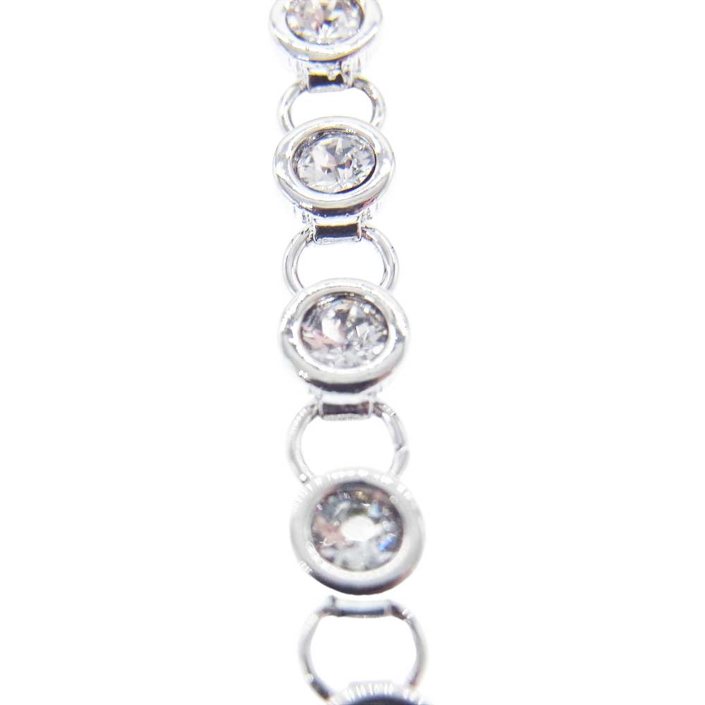 CHANEL シャネル B23S ココマーク ラインストーン スイング ピアス シルバー系【極上美品】【中古】