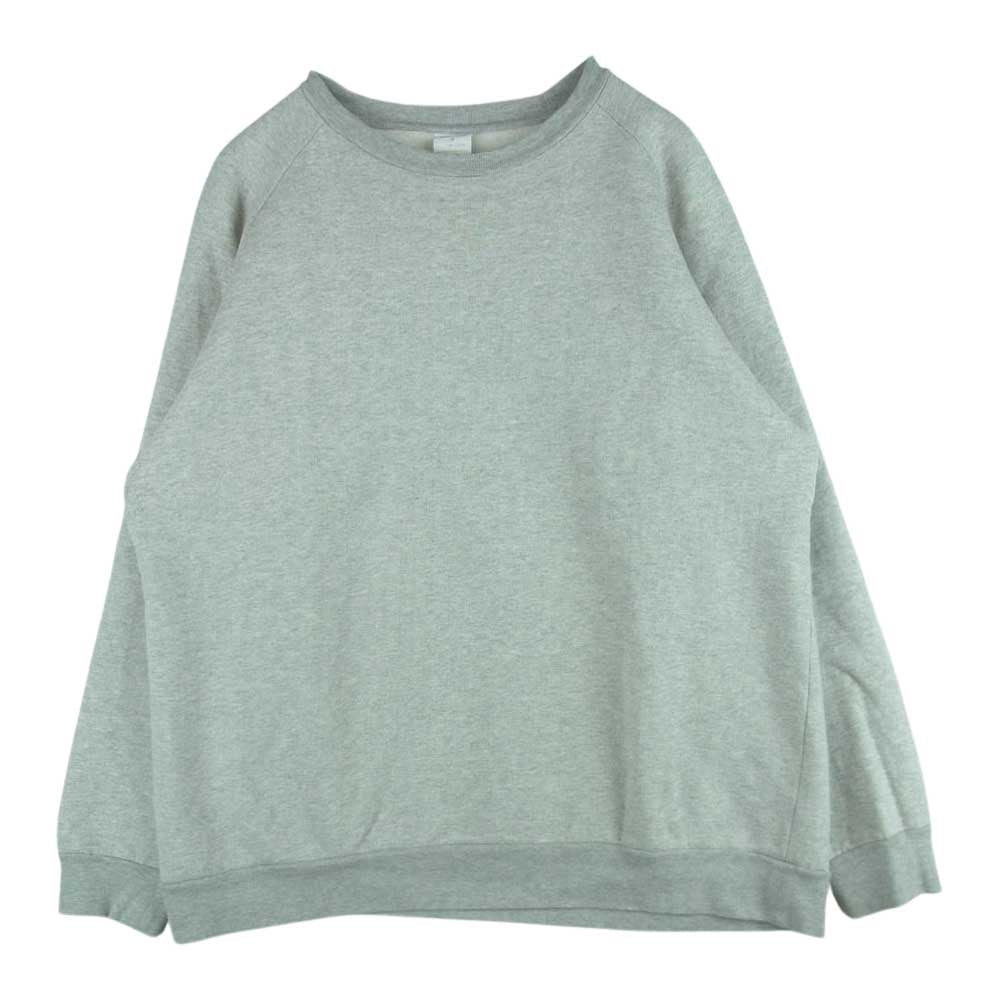 COMOLI コモリ 21SS T01-05002 裏起毛 クルーネック スウェット トレーナー コットン 日本製 グレー系 3【中古】
