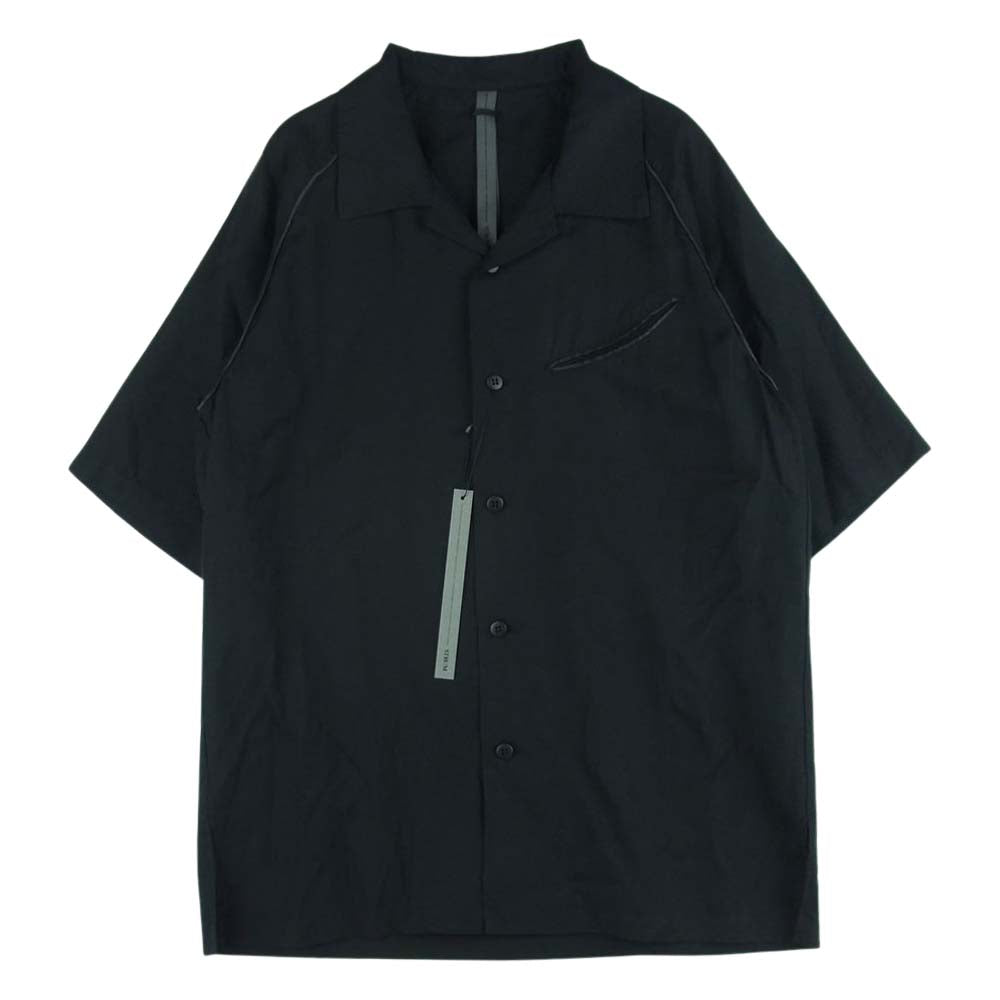 STRUM ストラム STC139-01 ナチュラルダイド コットン レーヨン ビエラ 半袖 シャツ ブラック系 S【新古品】【未使用】【中古】