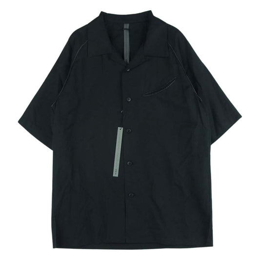 STRUM ストラム STC139-01 ナチュラルダイド コットン レーヨン ビエラ 半袖 シャツ ブラック系 S【新古品】【未使用】【中古】