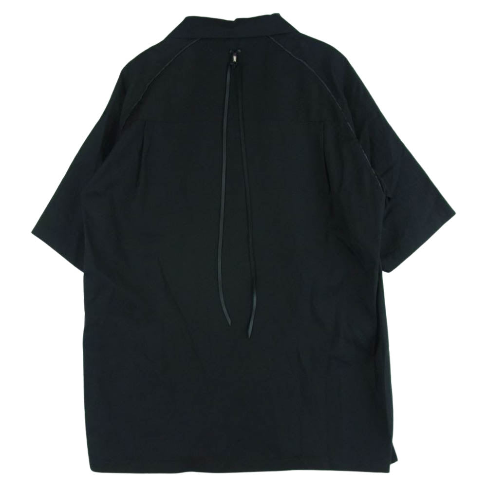 STRUM ストラム STC139-01 ナチュラルダイド コットン レーヨン ビエラ 半袖 シャツ ブラック系 S【新古品】【未使用】【中古】