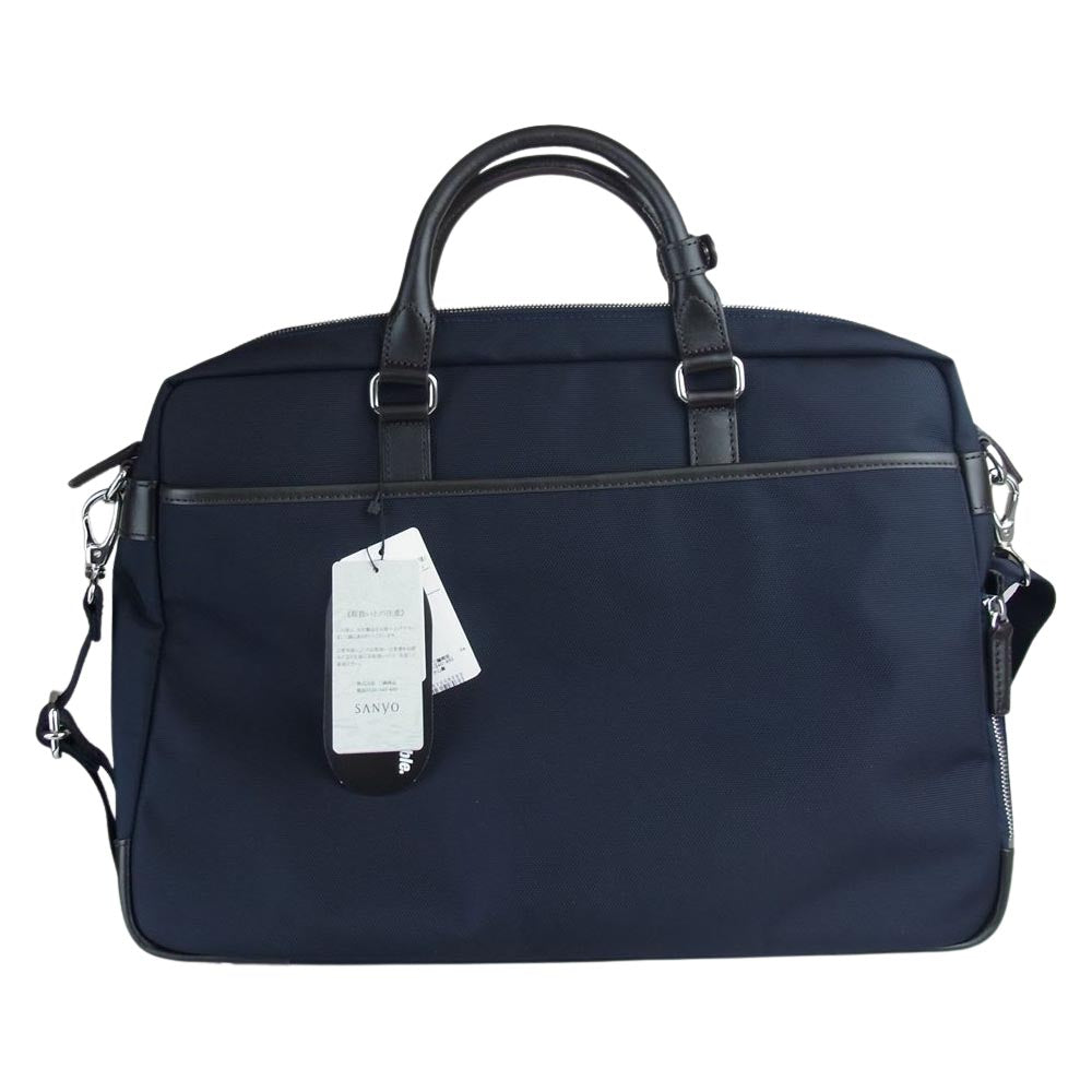 ブラックレーベル クレストブリッジ 51113-200-28 シャドー クレストブリッジ チェック 2WAY ビジネス ブリーフ バッグ ネイビー系【新古品】【未使用】【中古】