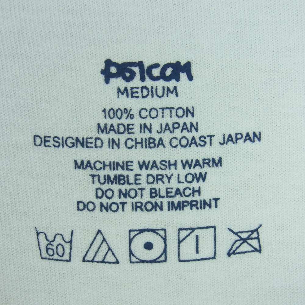 Psicom サイコム アームロゴ ロングスリーブ 長袖 Tシャツ コットン 日本製 ホワイト系 M【中古】