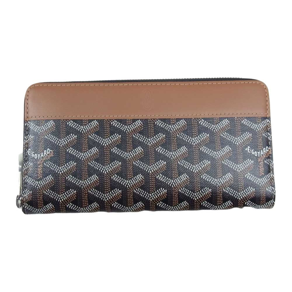 GOYARD ゴヤール マティニョンGM ラウンドファスナー ウォレット 財布 ブラウン系【中古】