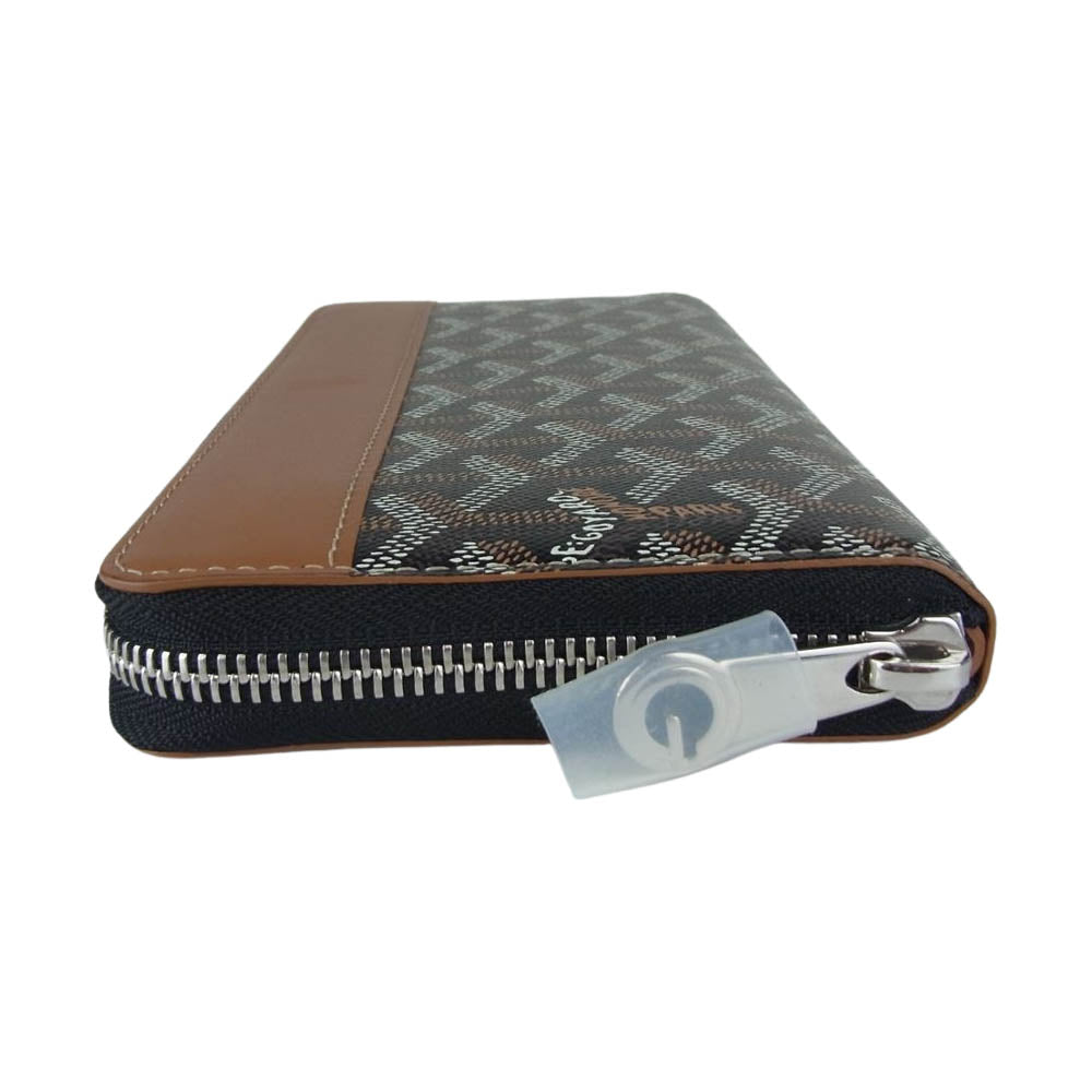 GOYARD ゴヤール マティニョンGM ラウンドファスナー ウォレット 財布 ブラウン系【中古】