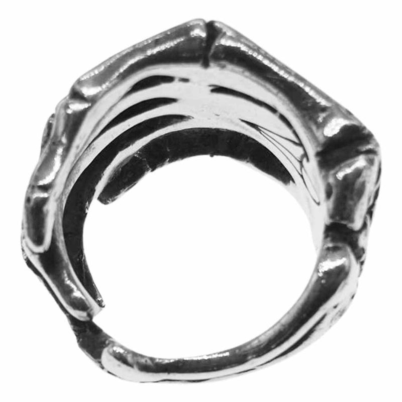 CRAZY PIG クレイジーピッグ Bone Hand Ring ボーンハンド リング シルバー系 15号【中古】