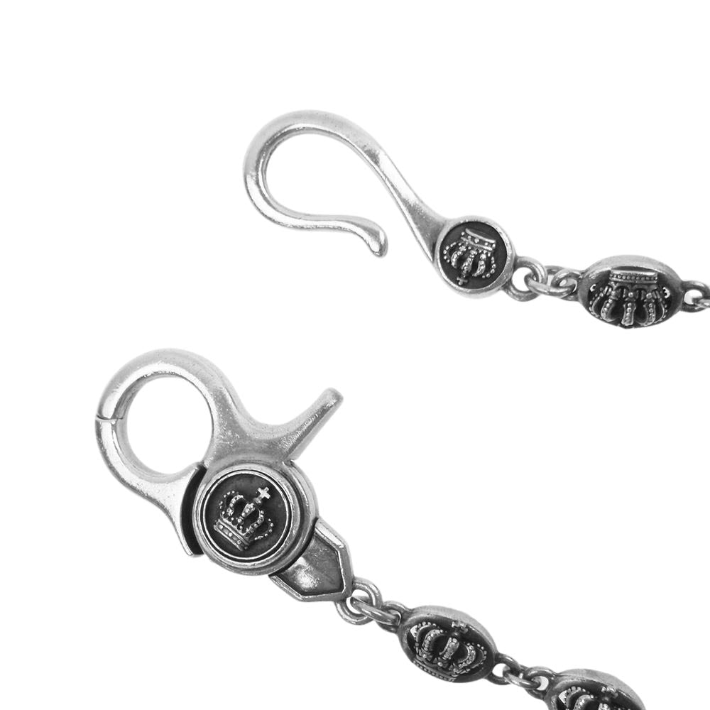 Justin Davis ジャスティンデイビス SWJ135 購入時ギャランティ付属 QE2 クラウン ウォレットチェーン シルバー系【中古】