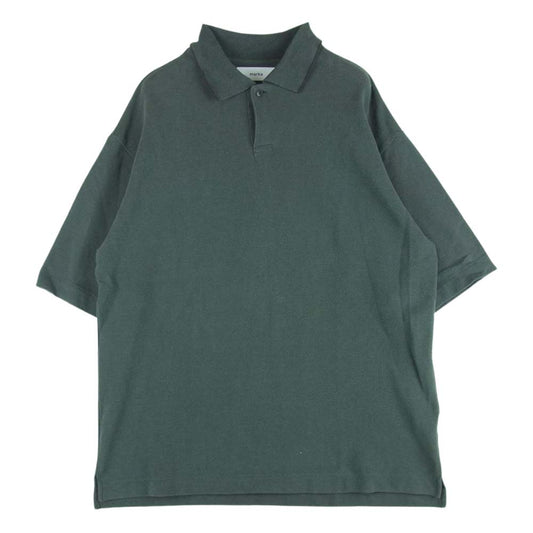 marka マーカ 22AW M22A-15CS02B 1B POLO - 30//2 CHAMBRAY PIQUE コットン ポロシャツ 半袖 グレイッシュグリーン系 1【中古】