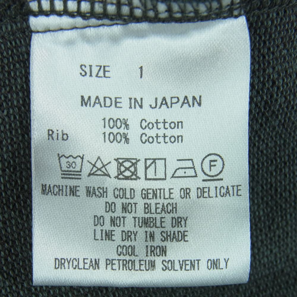 marka マーカ 22AW M22A-15CS02B 1B POLO - 30//2 CHAMBRAY PIQUE コットン ポロシャツ 半袖 グレイッシュグリーン系 1【中古】