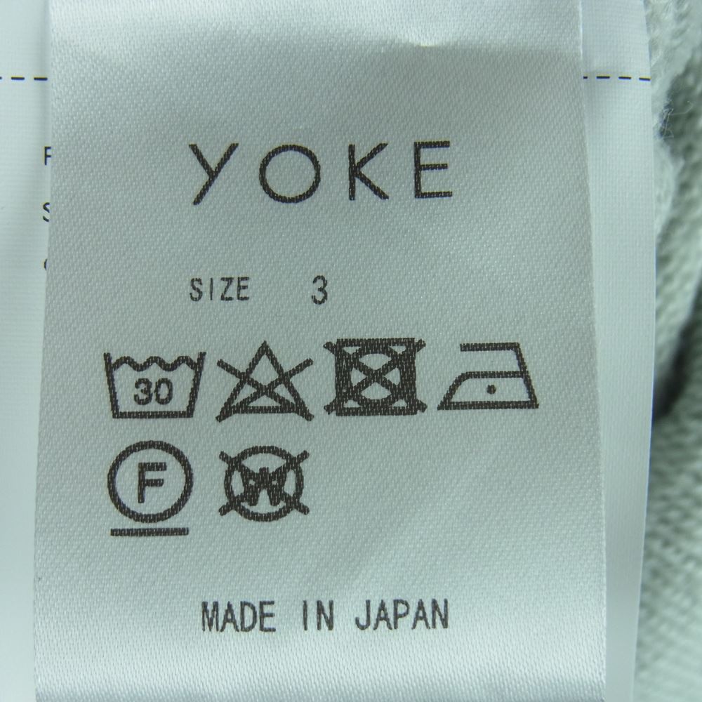 ヨーク YK23SS0480CS SWEAT SHIRT スウェット トレーナー コットン 日本製 ライトブルー系 3【中古】