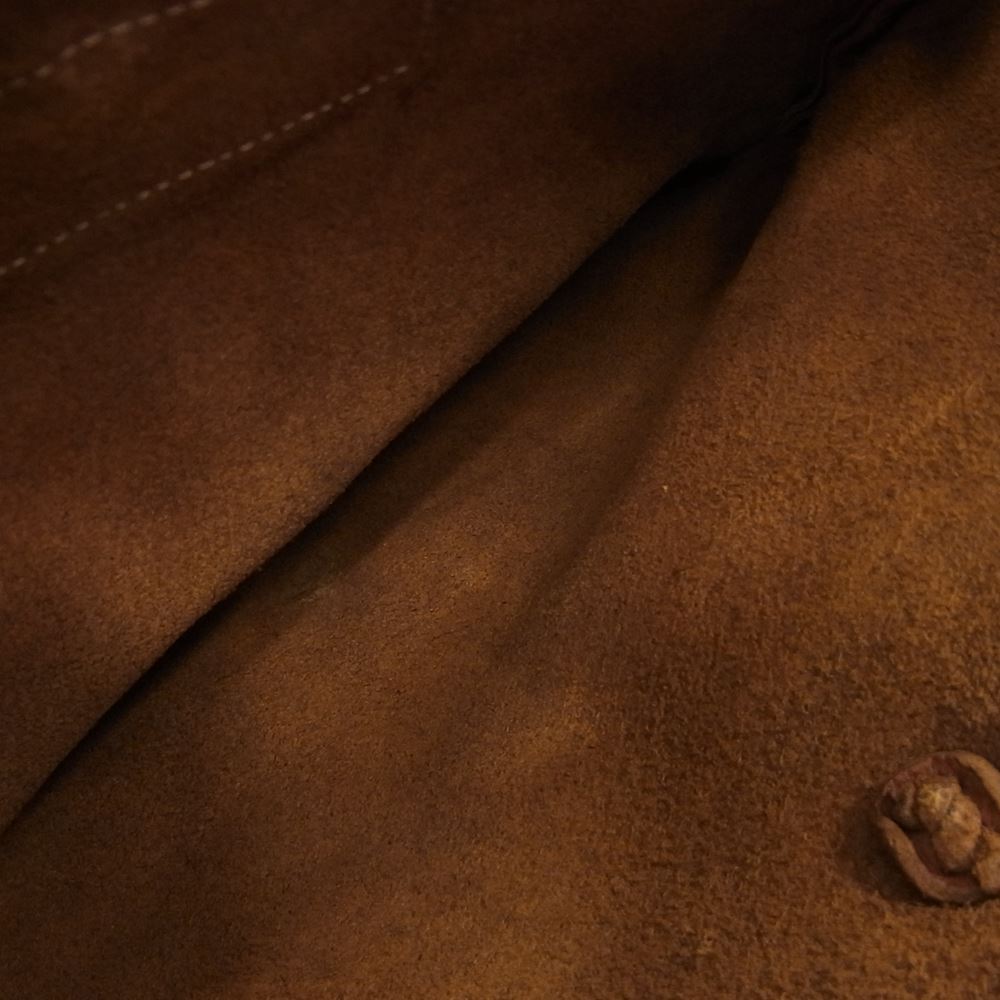 ラッキージョン スターコンチョ レザー クラッチ セカンド バッグ ブラウン系【中古】