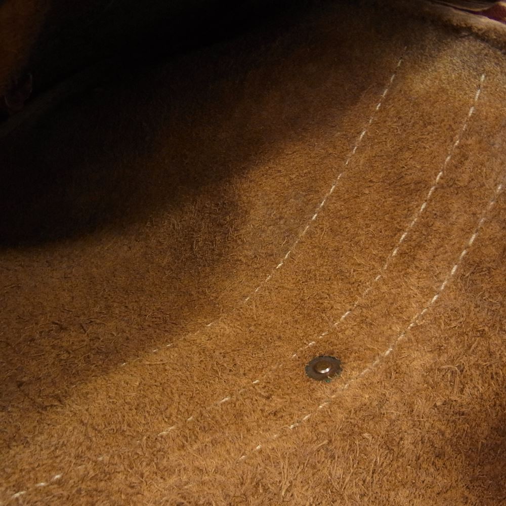 ラッキージョン レザー スターコンチョ ショルダー バッグ ブラウン系【中古】