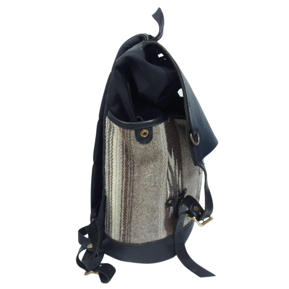 ラッキージョン DAY PACK レザー ラグ リュック バックパック ブラウン系【中古】