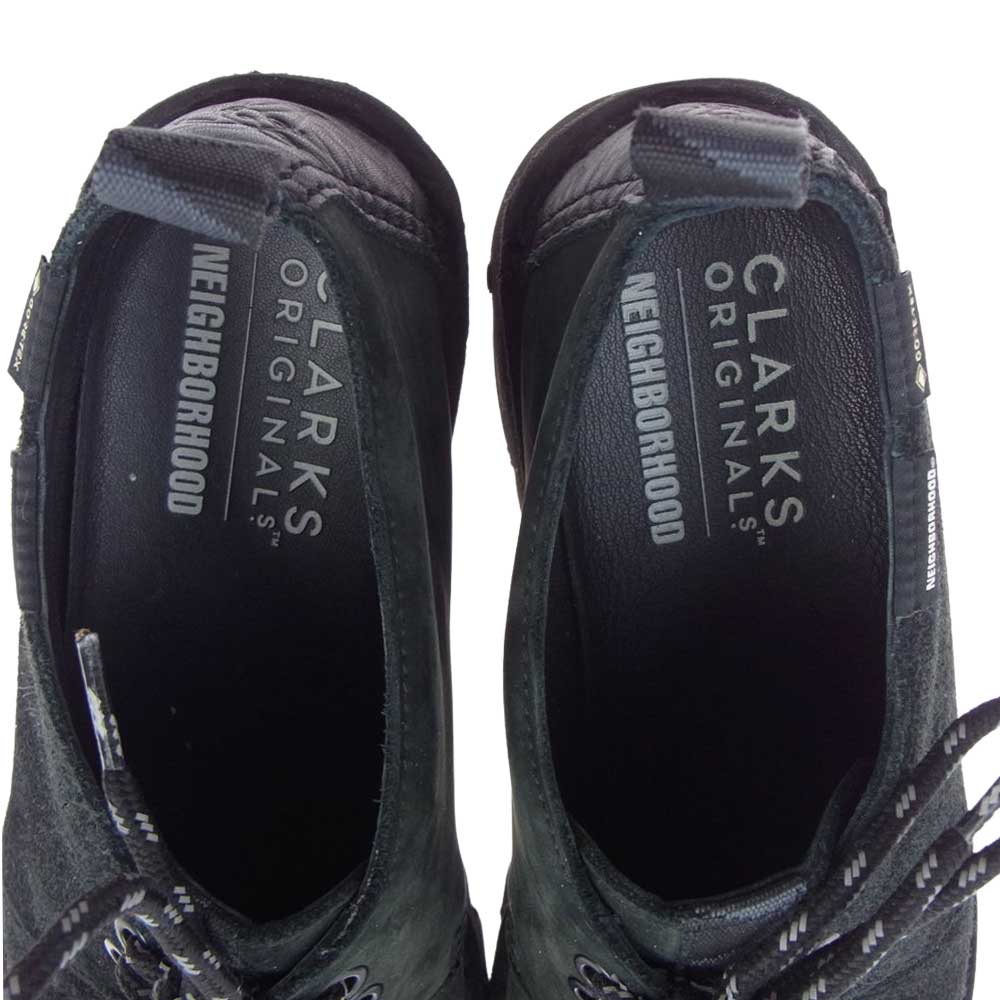 NEIGHBORHOOD ネイバーフッド 221CLCLN-FW02 CLARKS DESERT TREK GTX クラークス デザート トレック ゴアテックス ブーツ ブラック系 UK8【中古】