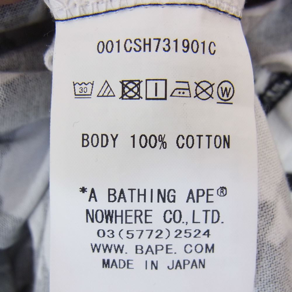 A BATHING APE アベイシングエイプ × COACH コーチ シグネチャー 総柄 Tシャツ ブラック系 XL【中古】