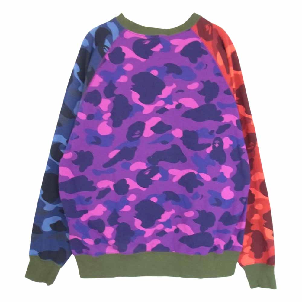 A BATHING APE アベイシングエイプ クレイジー カモ スウェット マルチカラー系 L【中古】