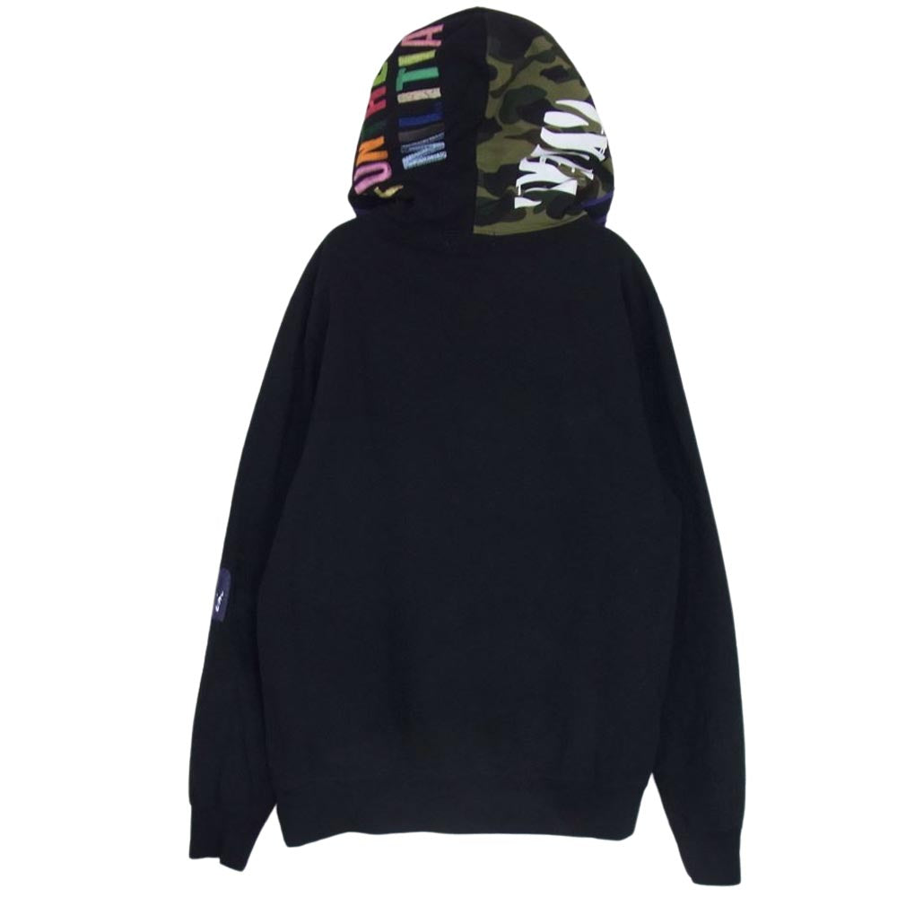 A BATHING APE アベイシングエイプ フルジップ シャーク パーカー ブラック系 XL【中古】