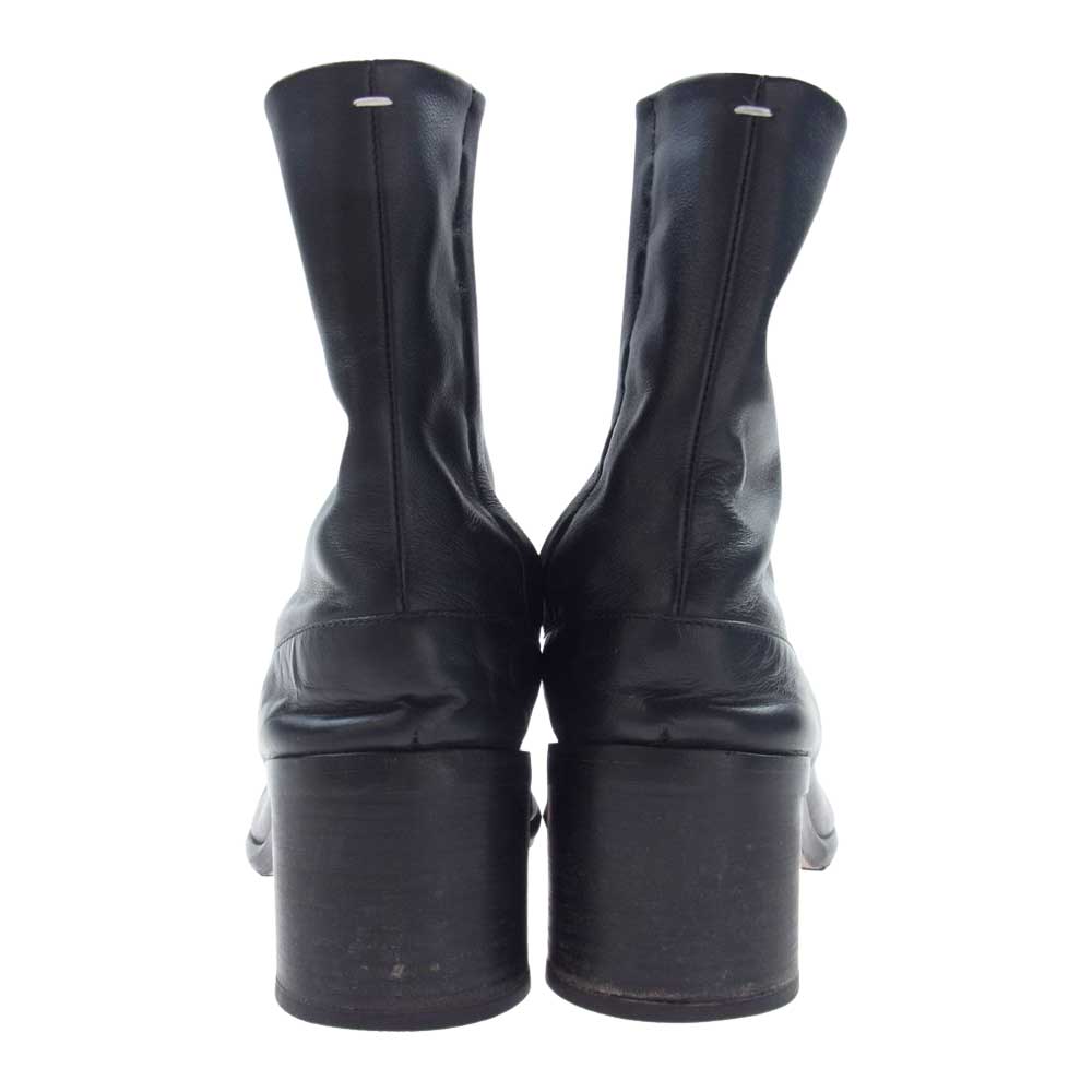 MAISON MARGIELA メゾンマルジェラ S57WU0132 22ライン Tabi タビ レザー 足袋ブーツ ヒール ブーツ ブラック系 40【中古】