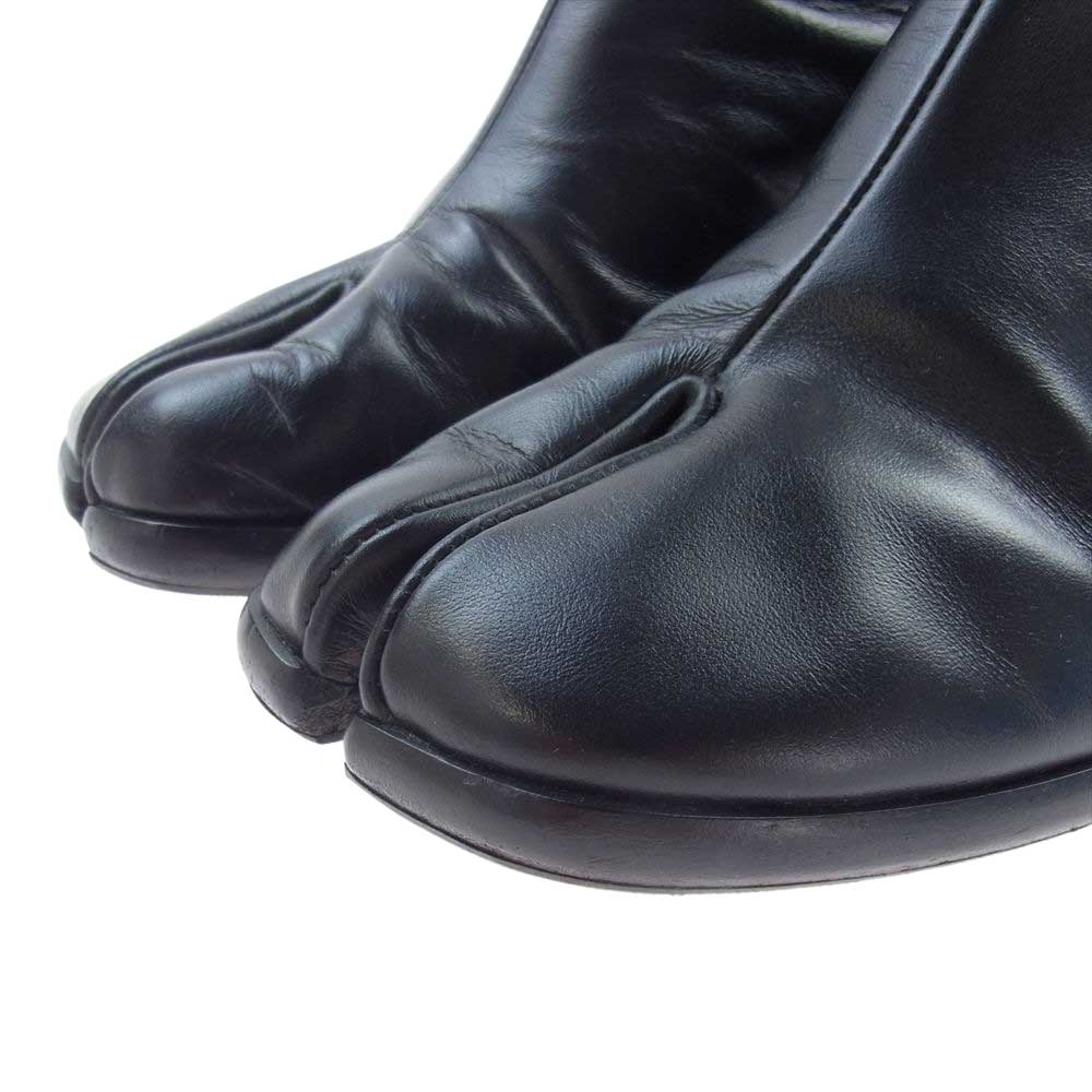 MAISON MARGIELA メゾンマルジェラ S57WU0132 22ライン Tabi タビ レザー 足袋ブーツ ヒール ブーツ ブラック系 40【中古】