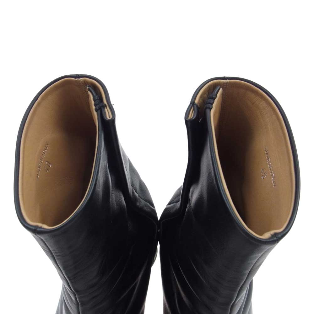 MAISON MARGIELA メゾンマルジェラ S57WU0132 22ライン Tabi タビ レザー 足袋ブーツ ヒール ブーツ ブラック系 40【中古】