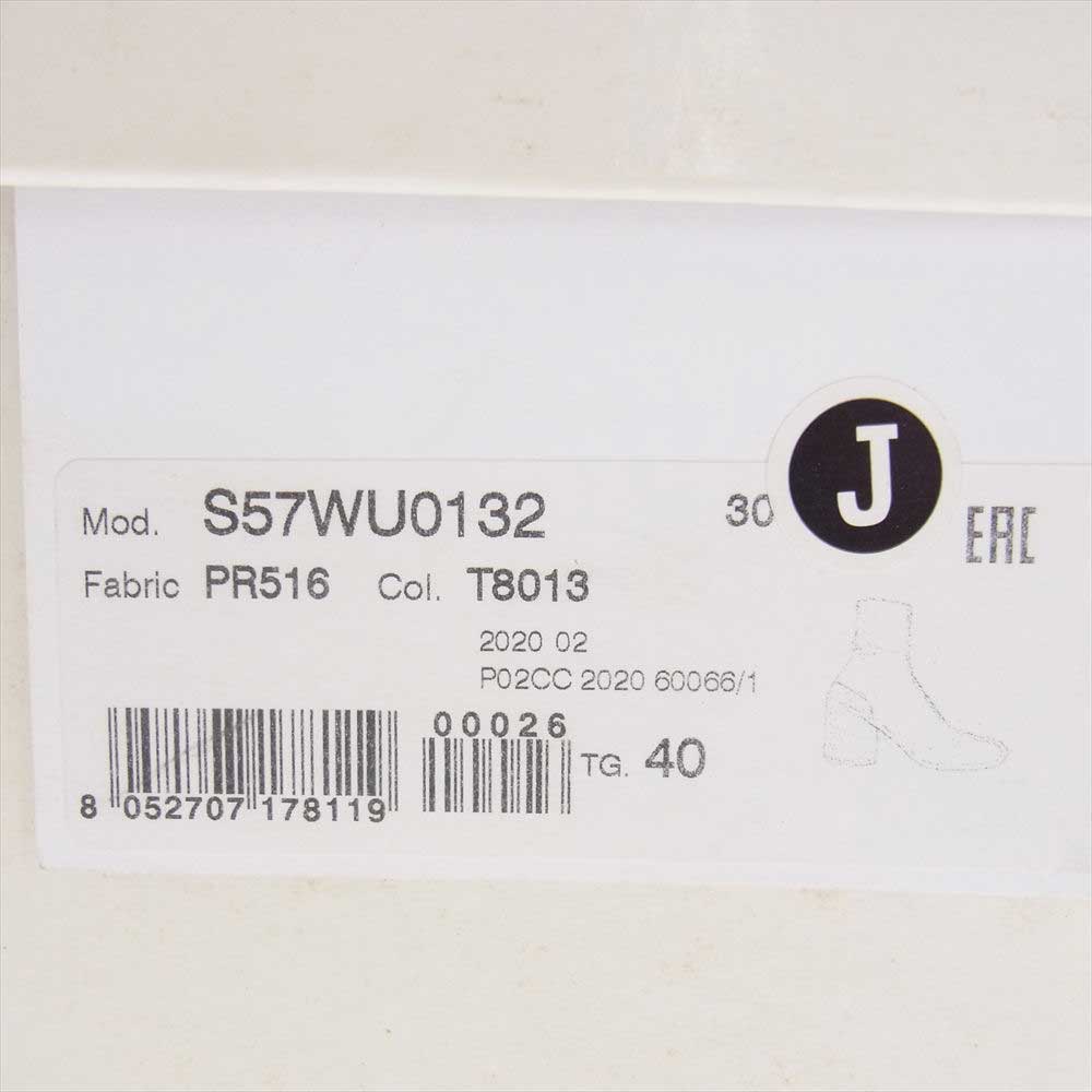 MAISON MARGIELA メゾンマルジェラ S57WU0132 22ライン Tabi タビ レザー 足袋ブーツ ヒール ブーツ ブラック系 40【中古】