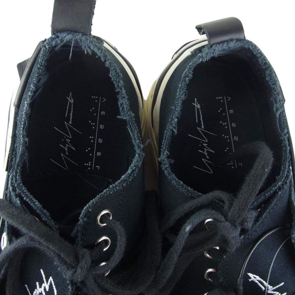 Yohji Yamamoto ヨウジヤマモト × XVESSEL ヴェセル HR-E01-860 レイヤード ロウ トップ スニーカー ブラック系 26MM【中古】