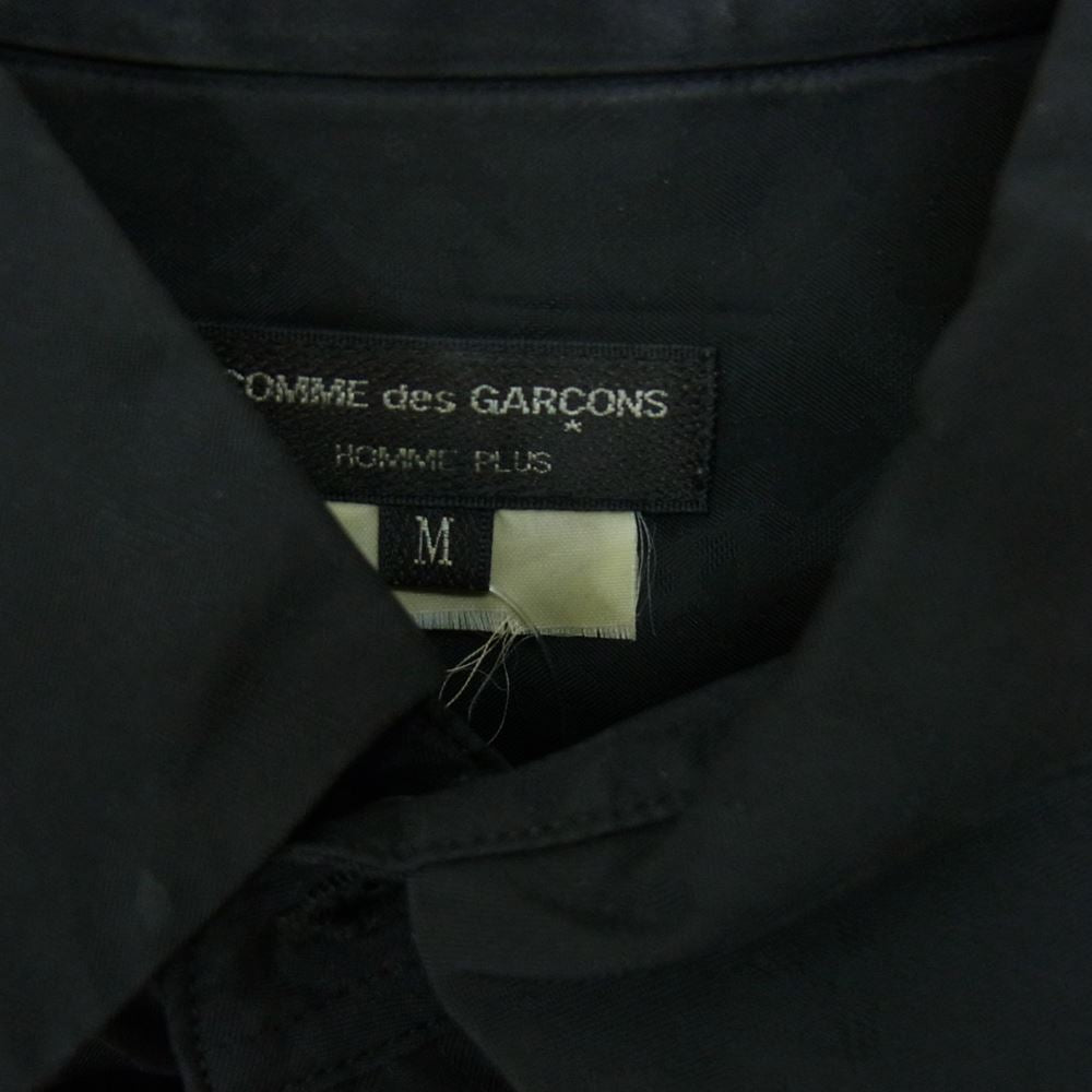 COMME des GARCONS HOMME PLUS コムデギャルソンオムプリュス AD2016 PR-B027 リボン ブラウス シャツ ブラック系 M【中古】