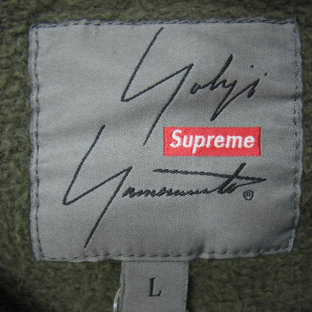 Supreme シュプリーム 20AW × Yohji Yamamoto ヨウジヤマモト Hooded Sweatshirt 総柄 フーデッド パーカー カーキ系 L【中古】