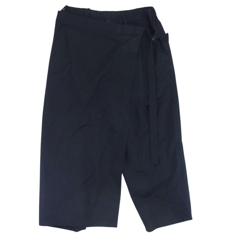 Yohji Yamamoto POUR HOMME ヨウジヤマモトプールオム 17AW HK-P24-100　 Wrinkle Gabardine Wrapped Pants ウールギャバ ラップパンツ ブラック系 2【美品】【中古】