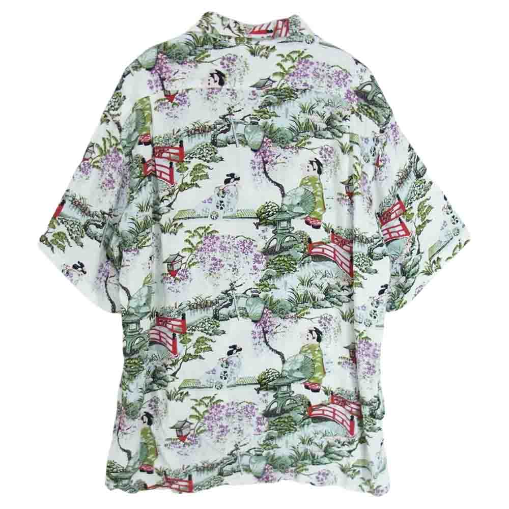 STUDIO D’ARTISAN ステュディオダルチザン レーヨン 総柄 アロハシャツ ホワイト系 M【中古】