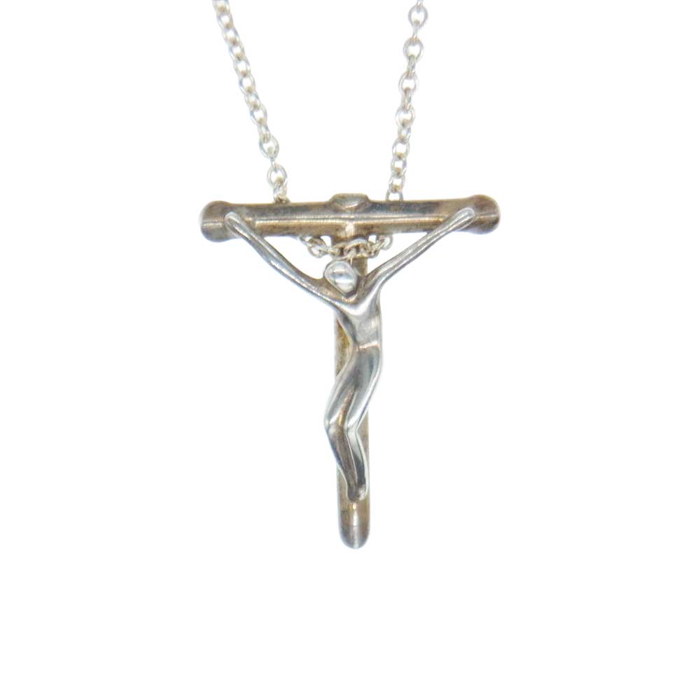 TIFFANY&Co. ティファニー ロザリオ クロス ネックレス シルバー系【中古】