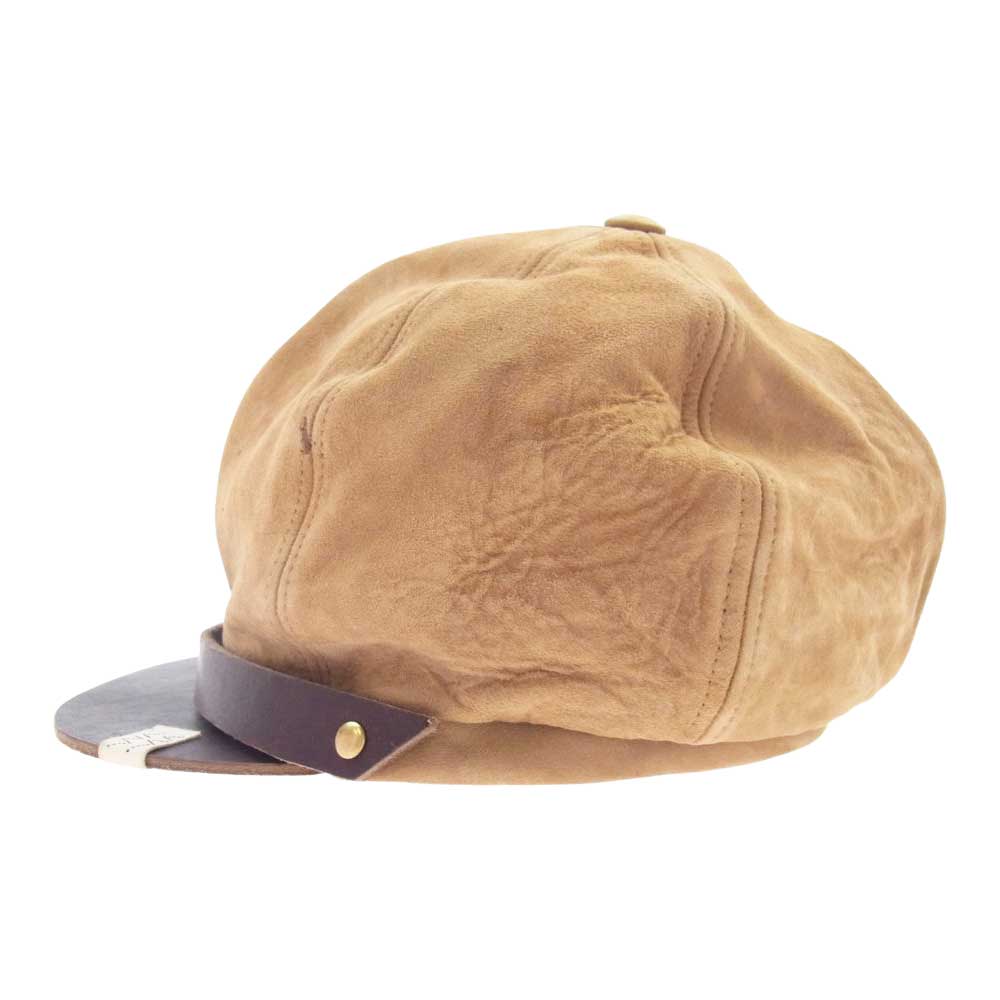 VISVIM ビズビム 22SS BIKER HAT レザー バイカーハット ライトブラウン系【中古】