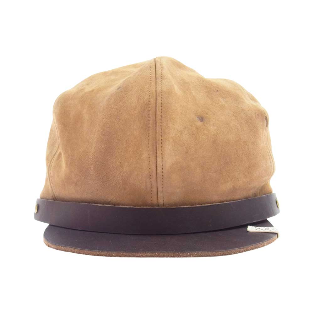 VISVIM ビズビム 22SS BIKER HAT レザー バイカーハット ライトブラウン系【中古】