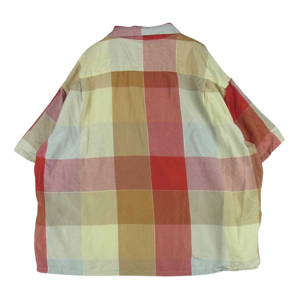 VISVIM ビズビム 22SS 0122105011015 HARMON SHIRTS S/S CHECK 半袖 チェック シャツ 日本製 レッド系 ベージュ系 3【中古】