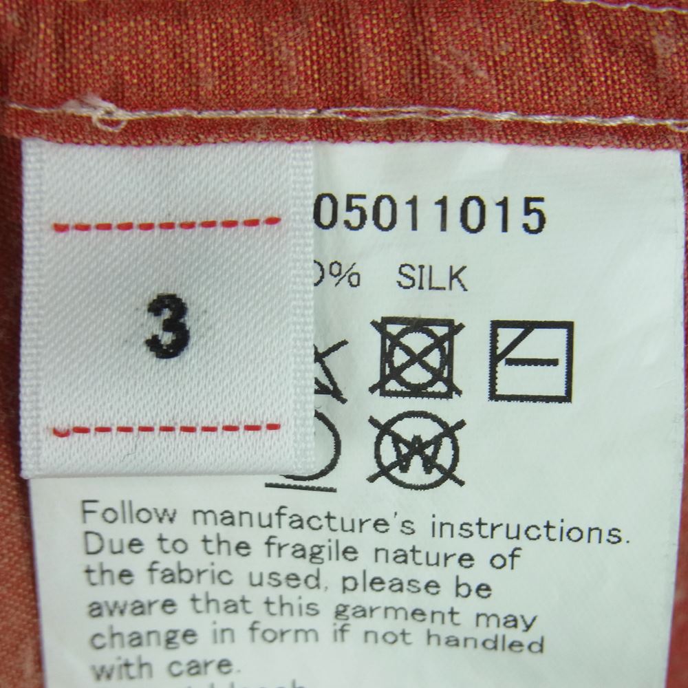VISVIM ビズビム 22SS 0122105011015 HARMON SHIRTS S/S CHECK 半袖 チェック シャツ 日本製 レッド系 ベージュ系 3【中古】