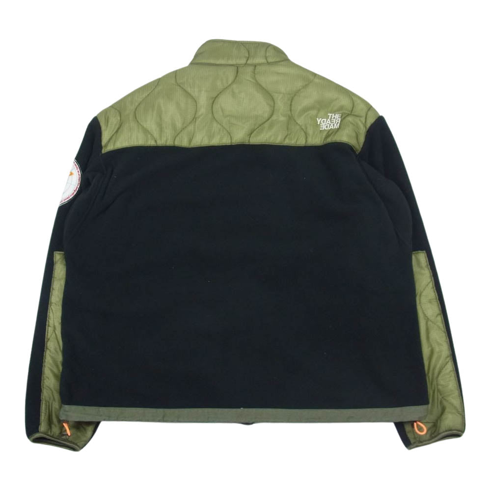 READY MADE レディメイド 20AW  FLEECE JACKET ライナー切替フリースジャケット ジップアップブルゾン カーキ系 1【中古】